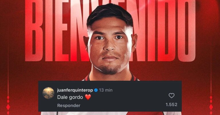 El comentario de Juanfer Quintero en la presentación de Salas como refuerzo de River